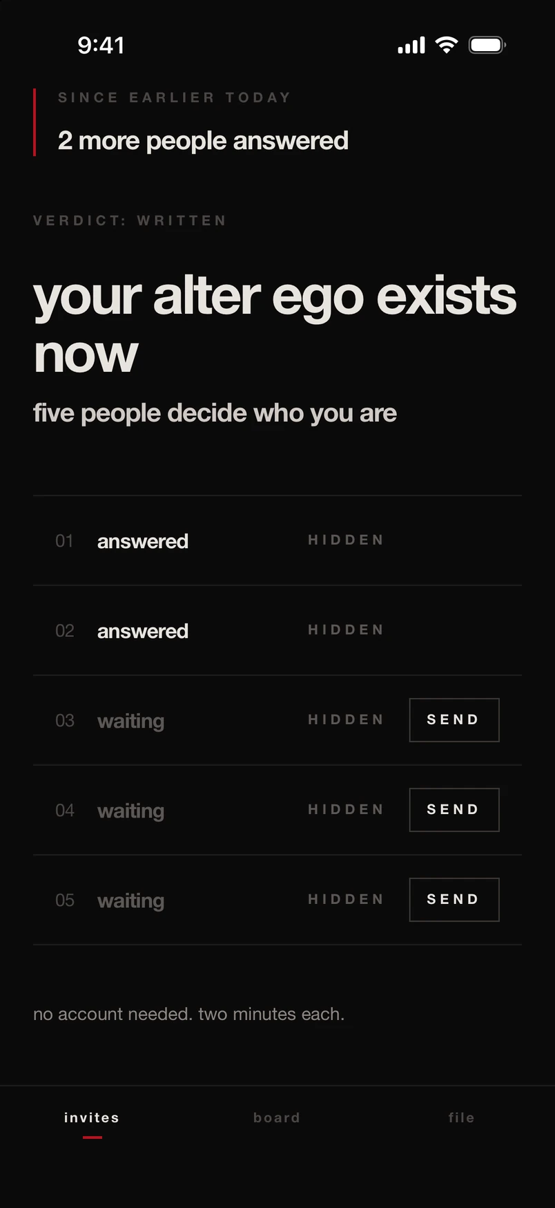 send one link to five friends